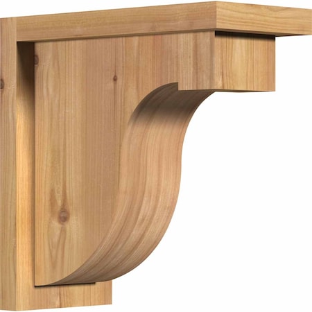 Ekena Millwork Del Monte Smooth Corbel w/Backplate, Western Red Cedar, 5 1/2"W x 12"D x 12"H COR06X12X12DEL01SWR